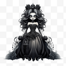 地狱乌冬面图片_黑暗美丽的哥特式公主
