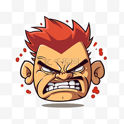 愤怒的人卡通图片_愤怒的剪贴画卡通愤怒的红头愤怒