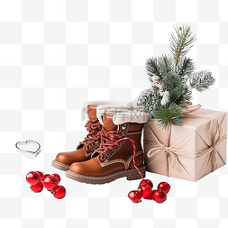 红靴子图片_圣诞作文靴子的礼物