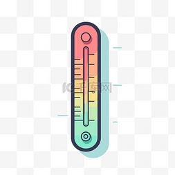 平坦的温度符号 向量
