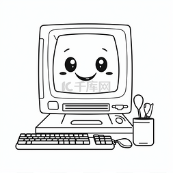 白计算机图片_计算机屏幕上出现了微笑