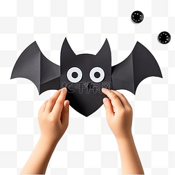 眼睛的形状图片_一个孩子制作了一个长着眼睛的蝙