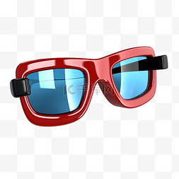 太眼镜图片_带微笑插图的 3d 眼镜