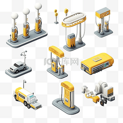 等距汽油加油泵3D通用风景收藏套