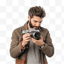 摄影师瞄准复古老式相机
