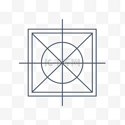 正方形线图片_具有两条相交线的直线上的正方形