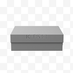 白色空白盒子图片_带阴影的空白灰色纸盒，用于样机