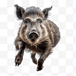 猪头肉文字图片_野猪 野猪 跳跃