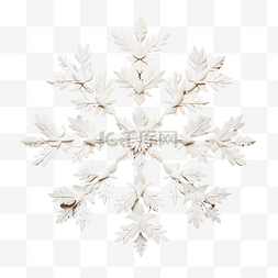 白色创意雪花形状的手工圣诞花环