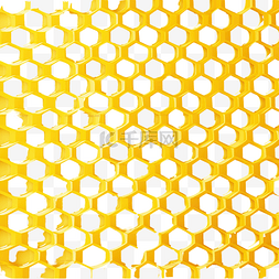 养蜂人插画图片_简单的黄色大蜂窝插画