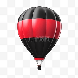 红黑白色图片_红黑3D氦气球