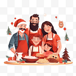 幸福的图片_幸福的大家庭一起在家庆祝圣诞节