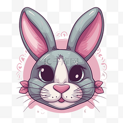 兔子耳朵贴纸图片_复活节兔子耳朵