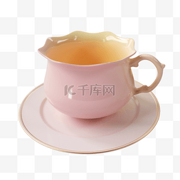 精美咖啡杯图片_咖啡杯3d粉色