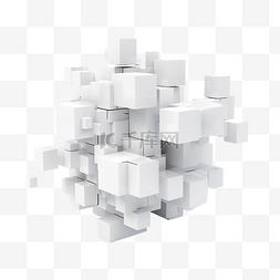抽象立方体几何形状 3d 渲染