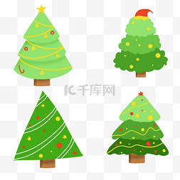 松树和鹤图片_圣诞树木涂鸦