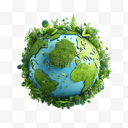 reycle Earth Day 3d 插图