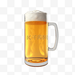 3D 渲染中的啤酒用于图形资产 Web 