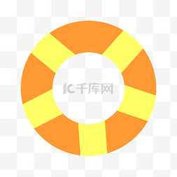 橙色的游泳圈图片_救生圈海洋圆形