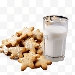牛奶特写图片_为圣诞老人和桌上的圣诞树制作的
