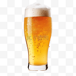 啤酒特写图片_人工智能生成了一个冰霜玻璃杯，