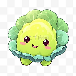 可爱卡通符号图片_多彩可爱卡通蔬菜白菜