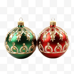 七彩圣诞树球金红绿白装饰