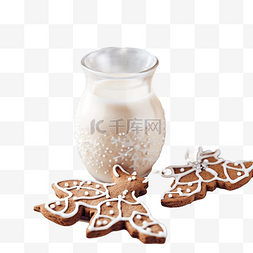 聚焦两会logo图片_鹿和牛奶形状的圣诞饼干