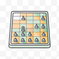 国际象棋棋盘矢量图标