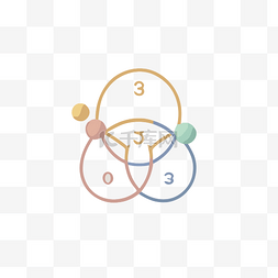 用不同颜色显示数字的图表 向量