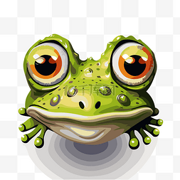 卡通青蛙脸图片_青蛙臉 向量