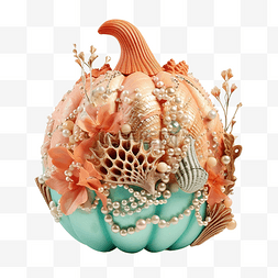 艺术和工艺品图片_万圣节用美人鱼主题装饰的工艺南