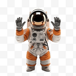 宇航员人物插图的 3d 渲染