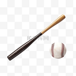 木头背景图片_3d 渲染棒球棒与孤立的球