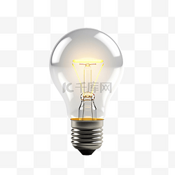 英英字典图片_具有高质量渲染的灯泡的 3D 插图
