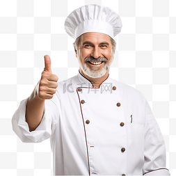 豎大拇指符号图片_厨师 厨师 面包师
