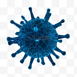新冠肺炎预防图片图片_医疗病毒3d蓝色立体