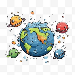 地球网络背景图片_地球涂鸦太空战争