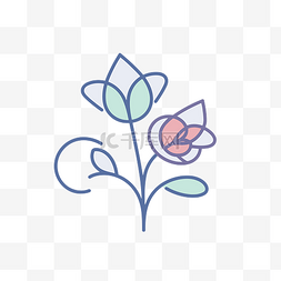 花卉花卉标志设计矢量图