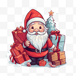 可爱的圣诞老人侏儒，带着红色雪