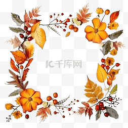 秋季花卉框架