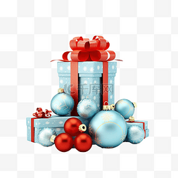 圣诞快乐球体和礼物设计