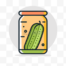 罐子里的泡菜平面矢量图 ?