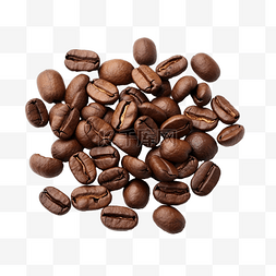 棕色咖啡豆背景图片_孤立的咖啡豆