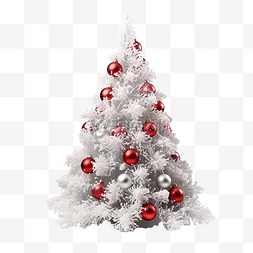 雪的形状图片_圣诞树上有人造雪的圣诞节日装饰
