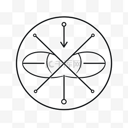 箭头和圆圈图片_带有线条和箭头的圆圈 向量