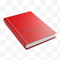 书封面空白图片_一本红色封面和许多白页的书