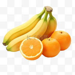 橘子色图片_香蕉和橘子