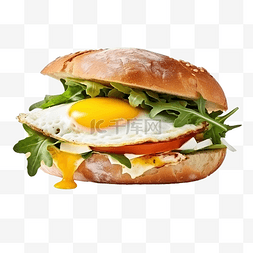 鸡蛋饭包图片_早餐 三明治 鸡蛋