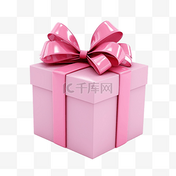 带粉色蝴蝶结的礼品盒